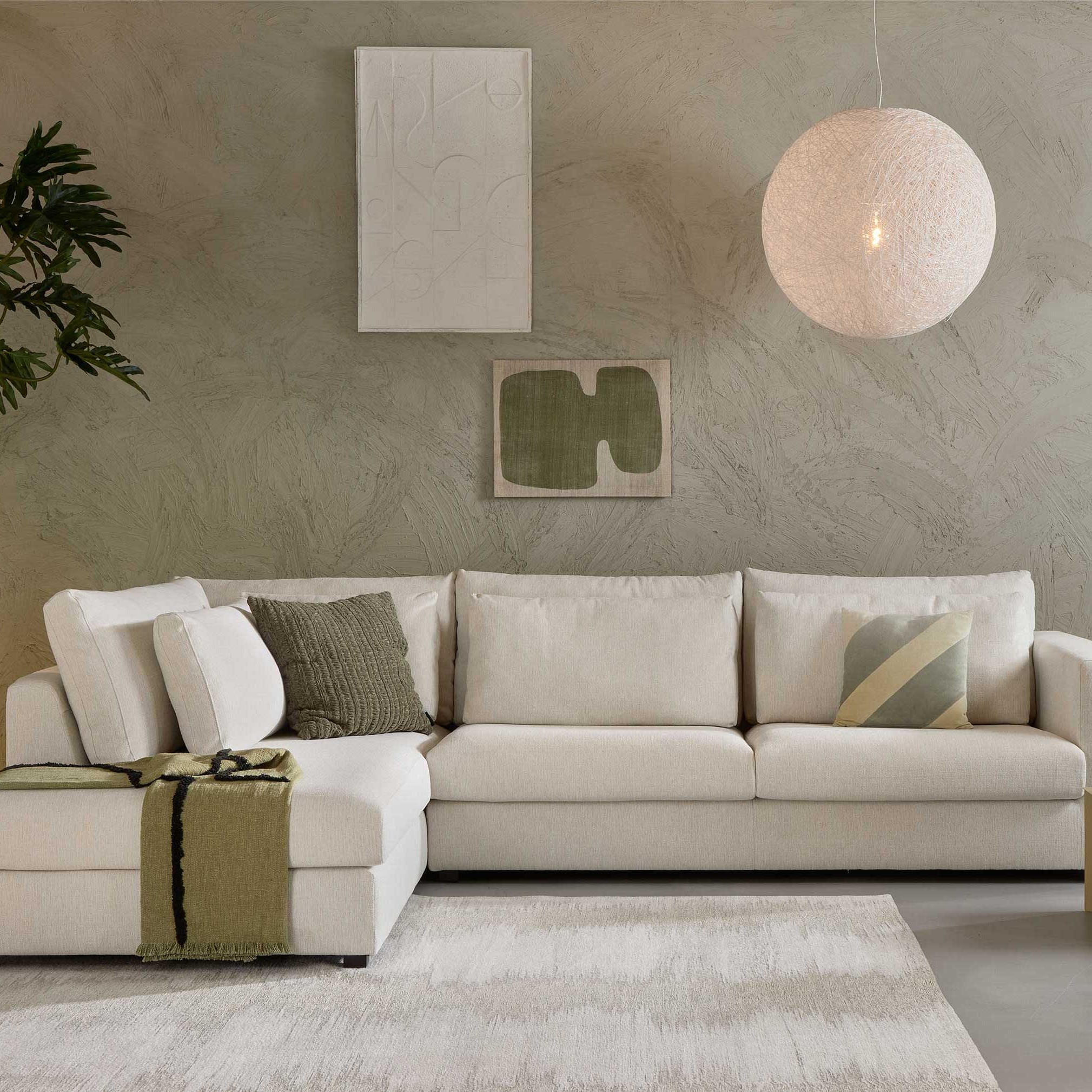 Canapé d'angle Verita gauche - beige