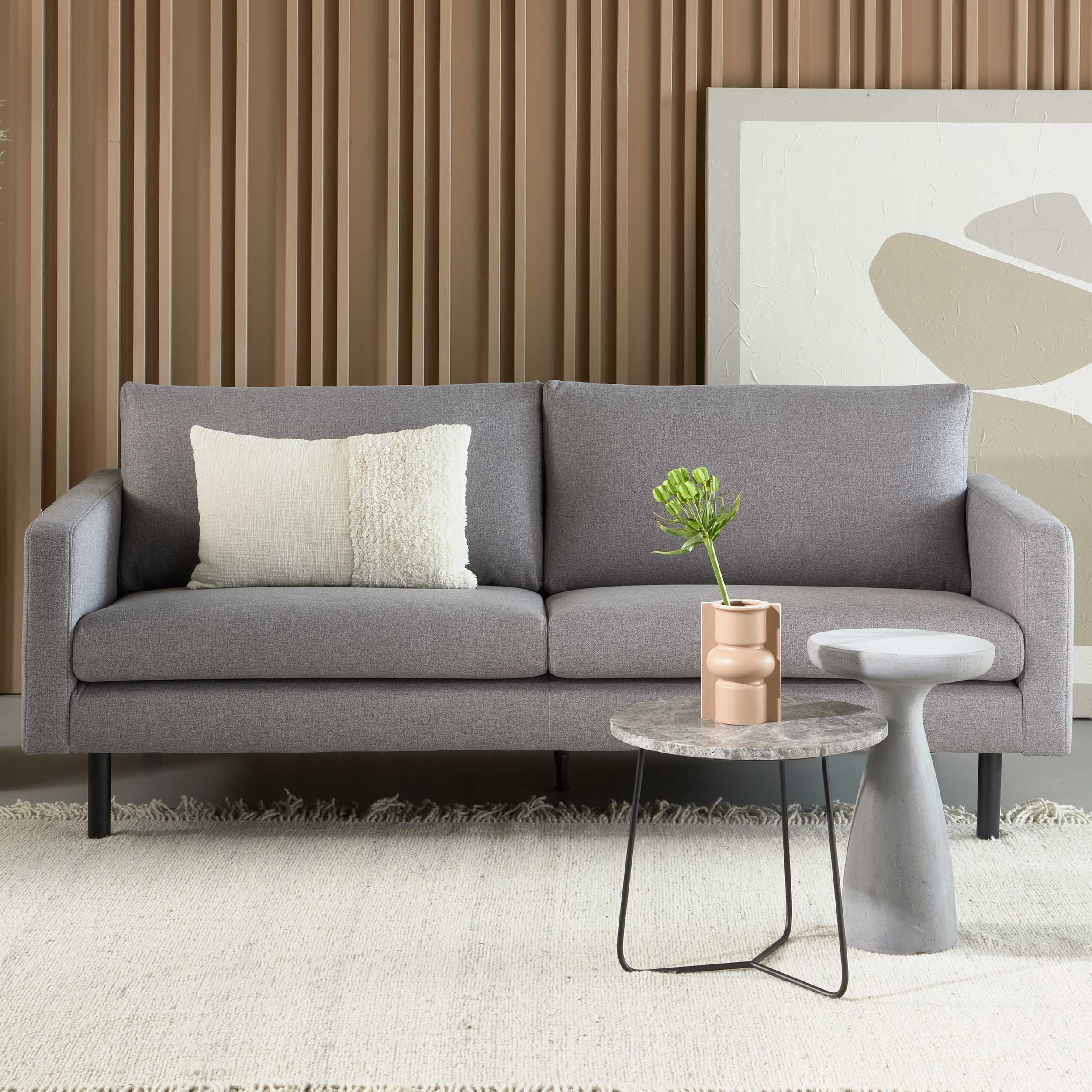 Canapé Essine 2 personnes - gris