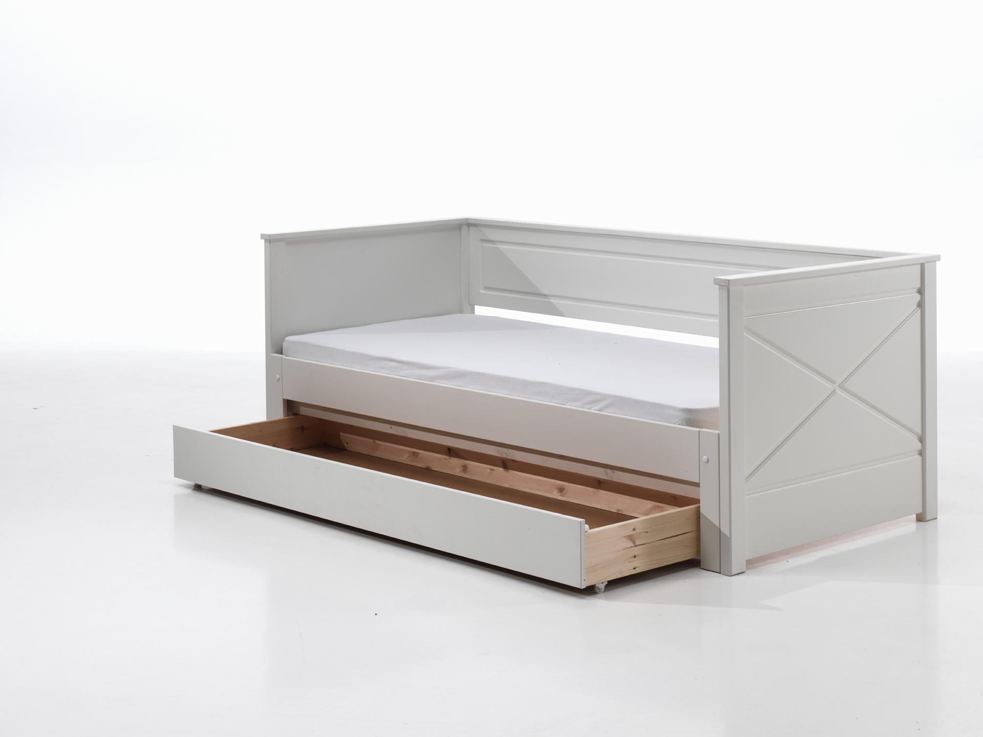 Canapé-lit Pepin extensible bois de pin - blanc - Image 2