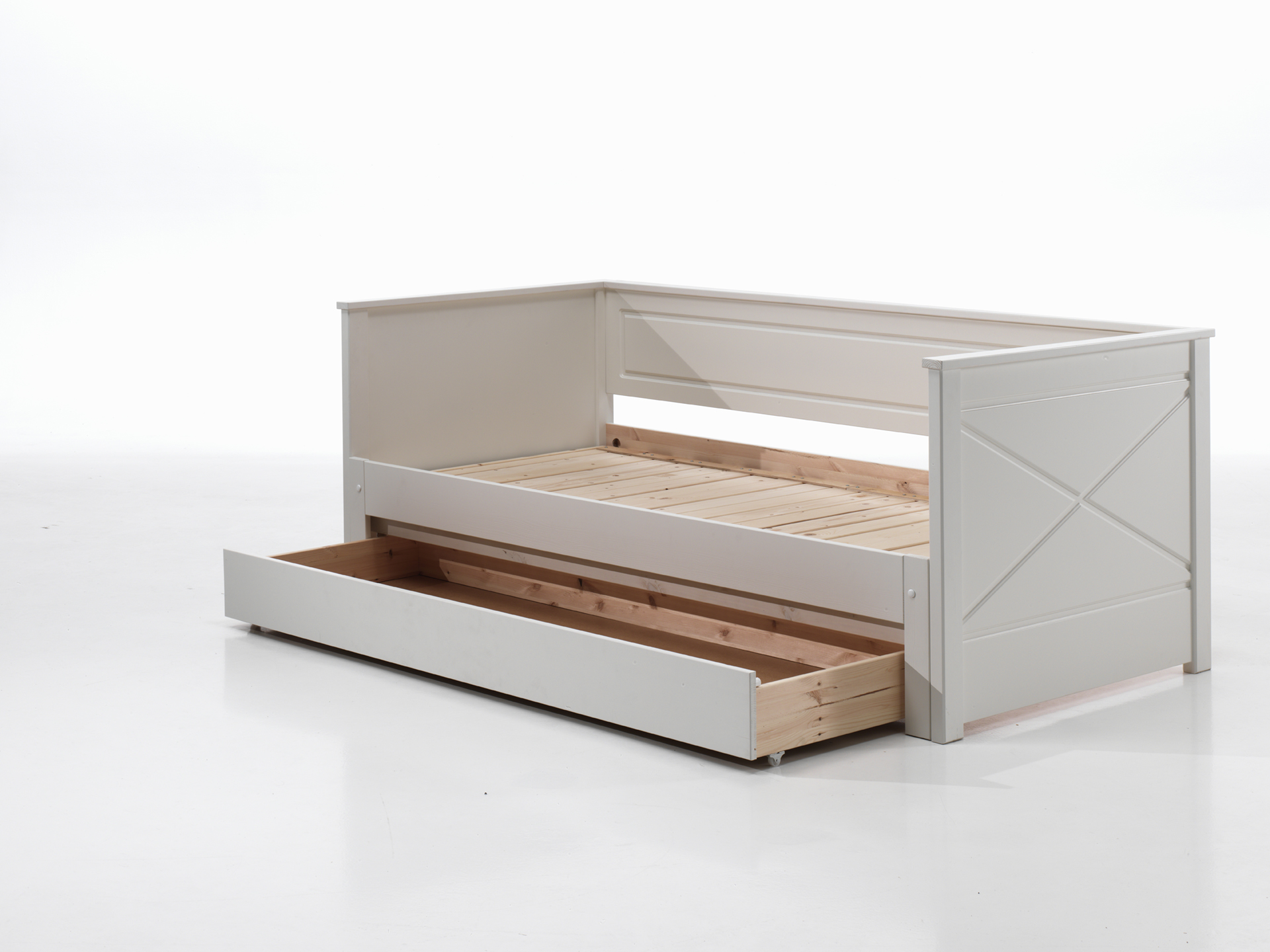 Canapé-lit Pepin extensible bois de pin - blanc - Image 4