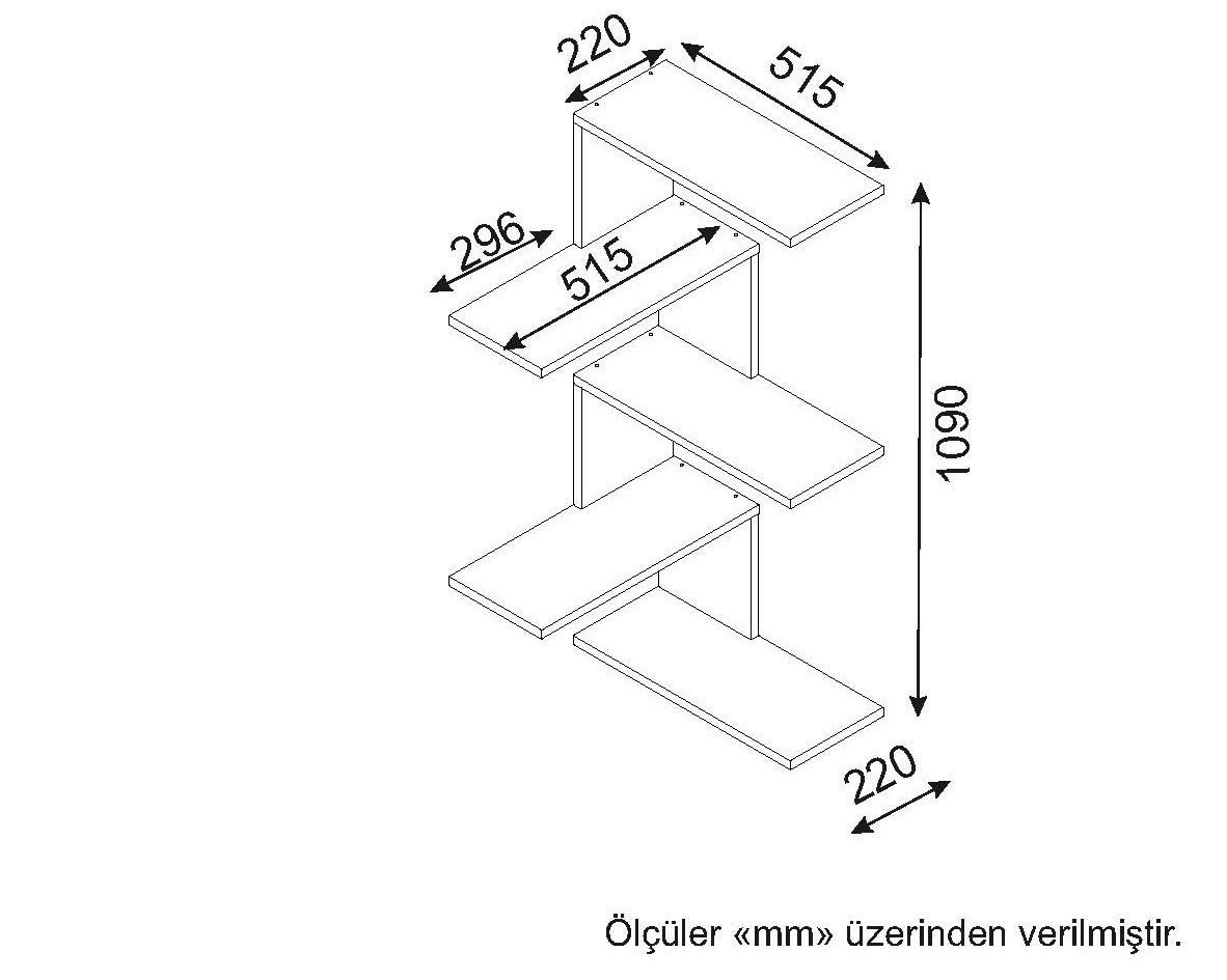 Caniko Étagère murale | 100 % MÉLAMINE | Blanc - Image 2