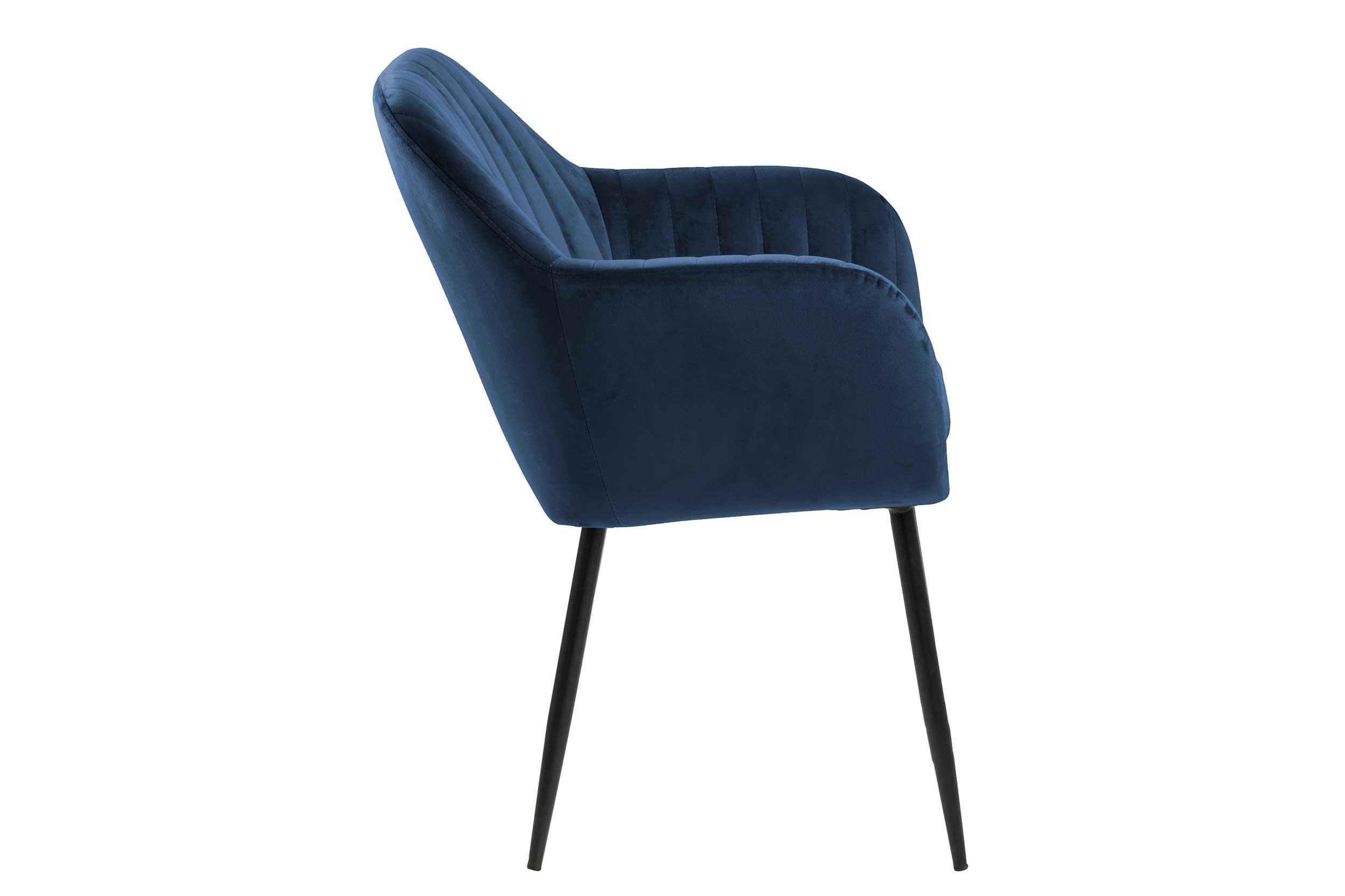 Chaise avec accoudoirs Hermeline - bleu foncé/noir - Image 5