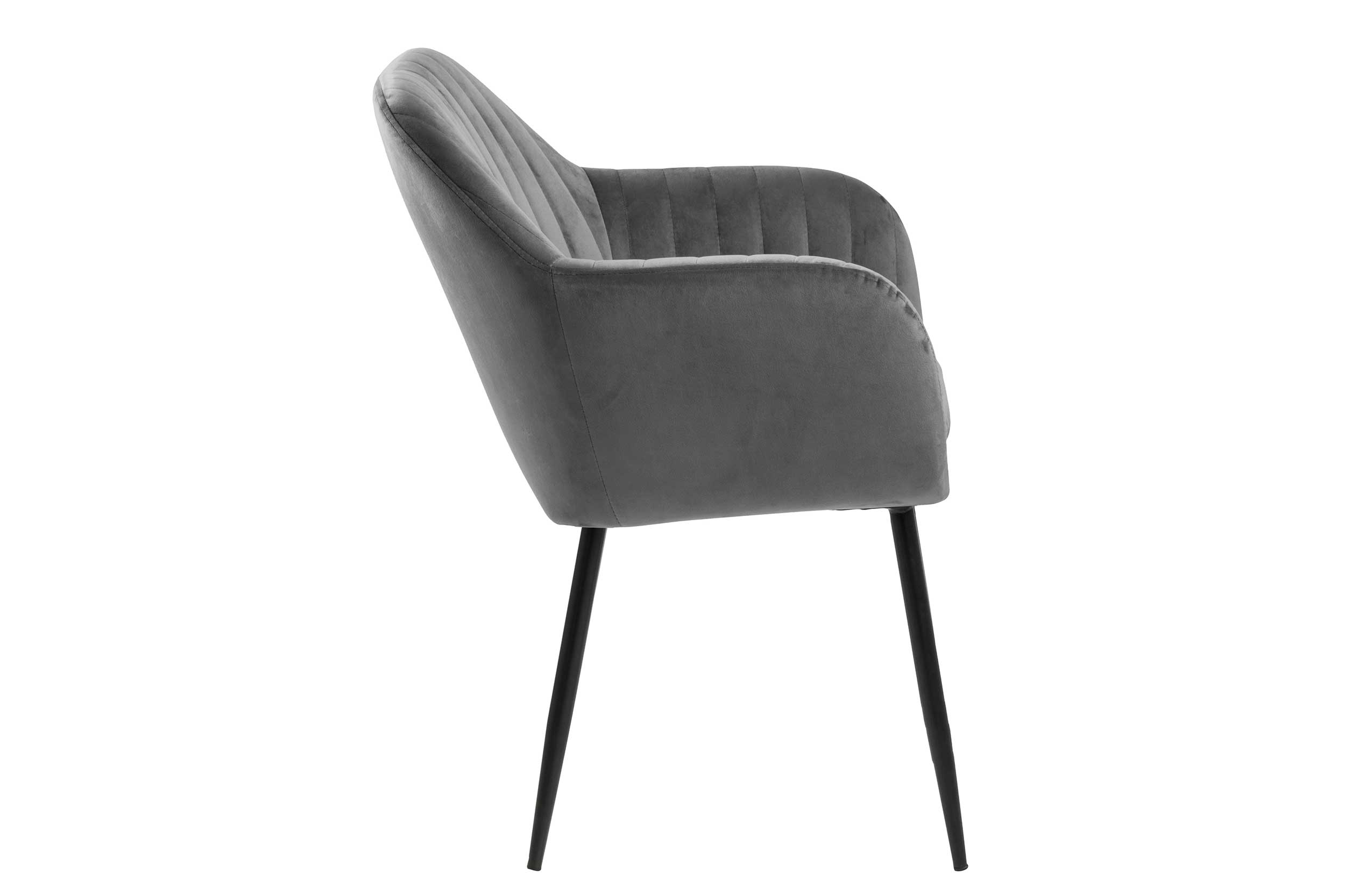 Chaise avec accoudoirs Hermeline - gris foncé/noir - Image 5