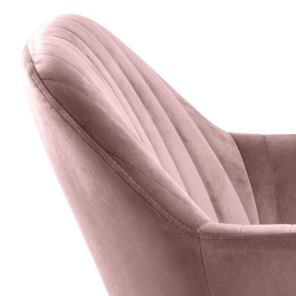 Chaise avec accoudoirs Hermeline - rose clair/chêne - Image 8