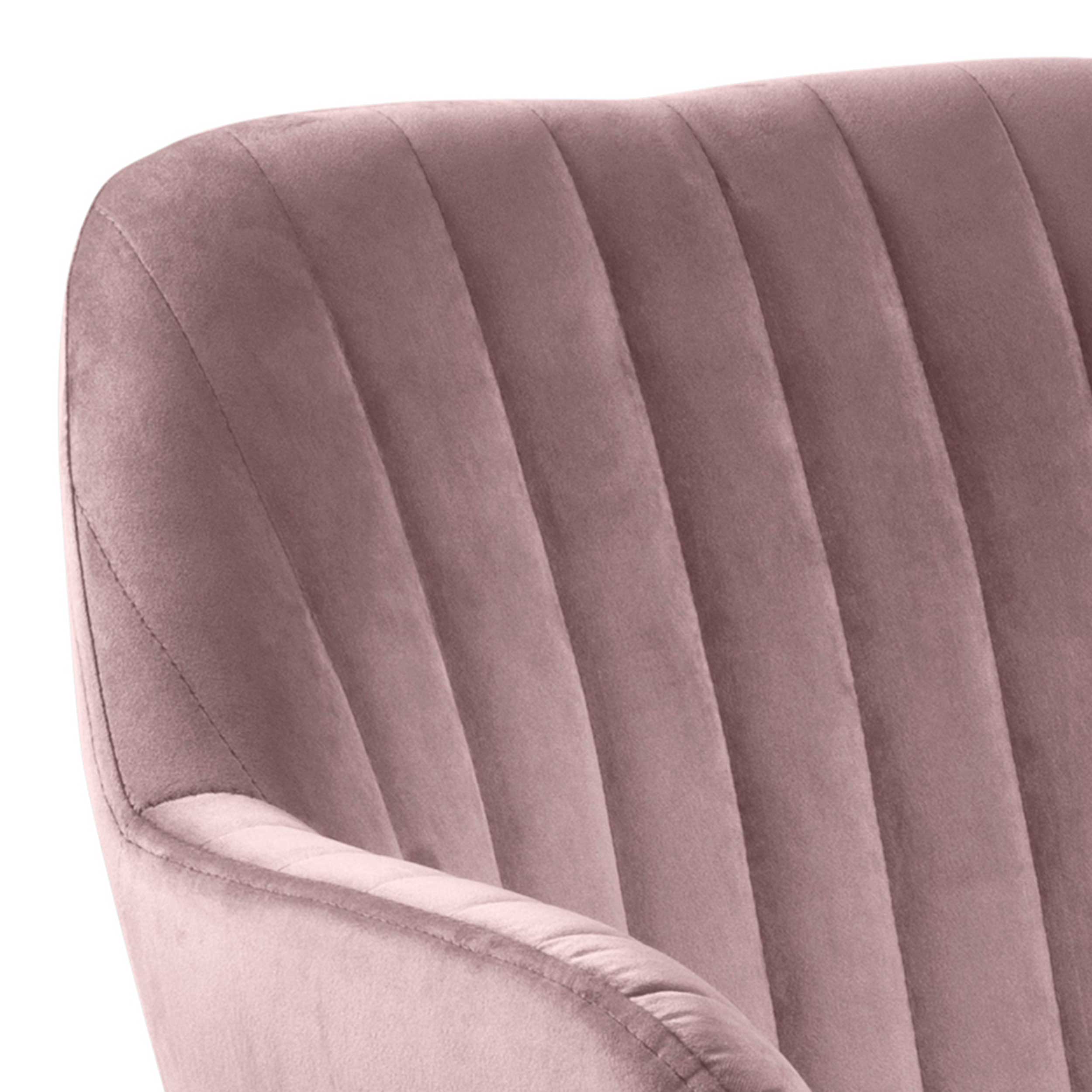 Chaise avec accoudoirs Hermeline - vieux rose/noir - Image 8