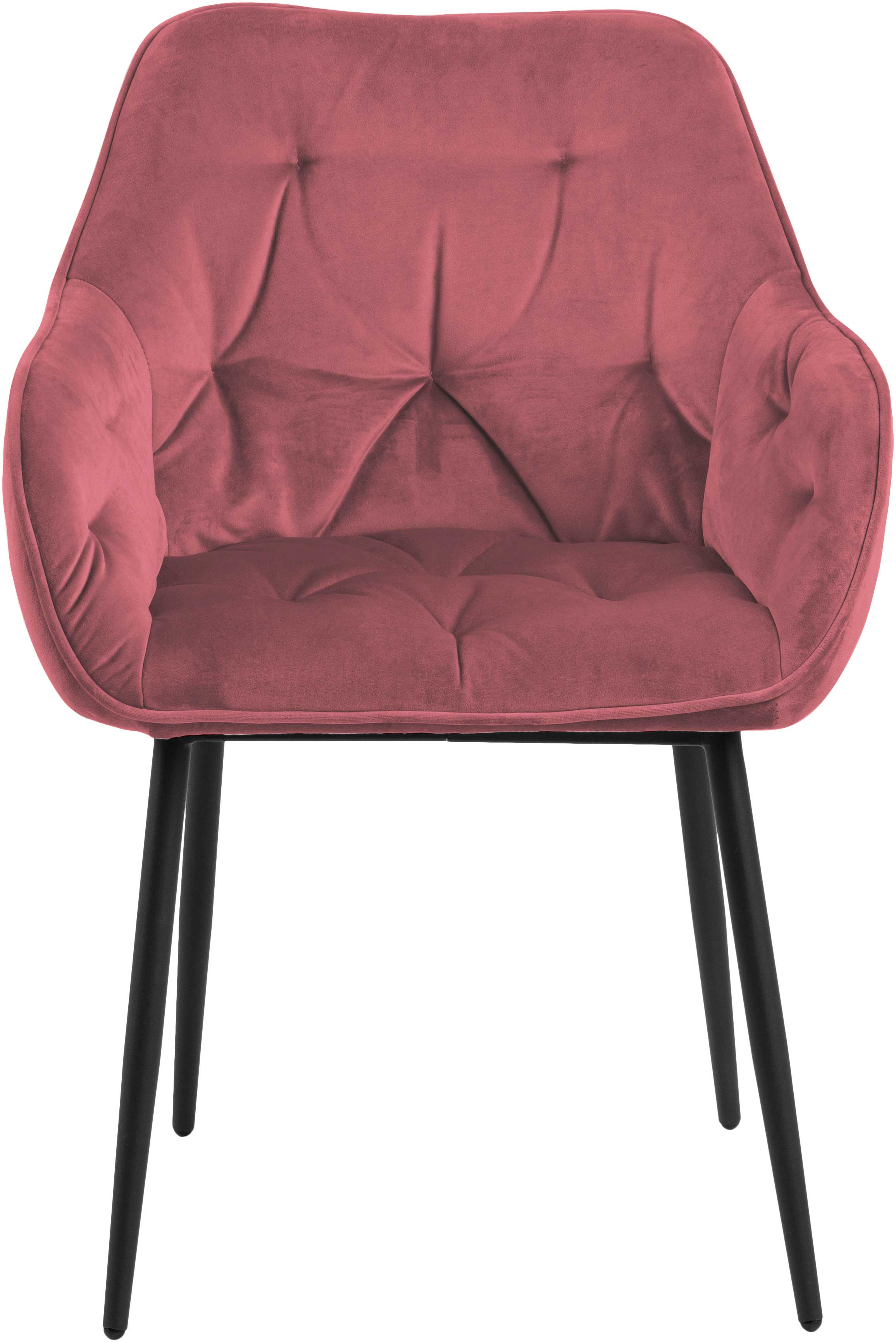 Chaise avec accoudoirs Lynn - corail/noir - Image 11