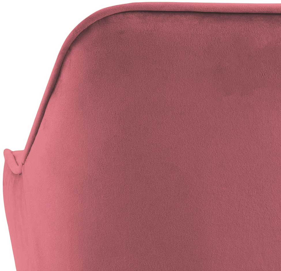 Chaise avec accoudoirs Lynn - corail/noir - Image 5