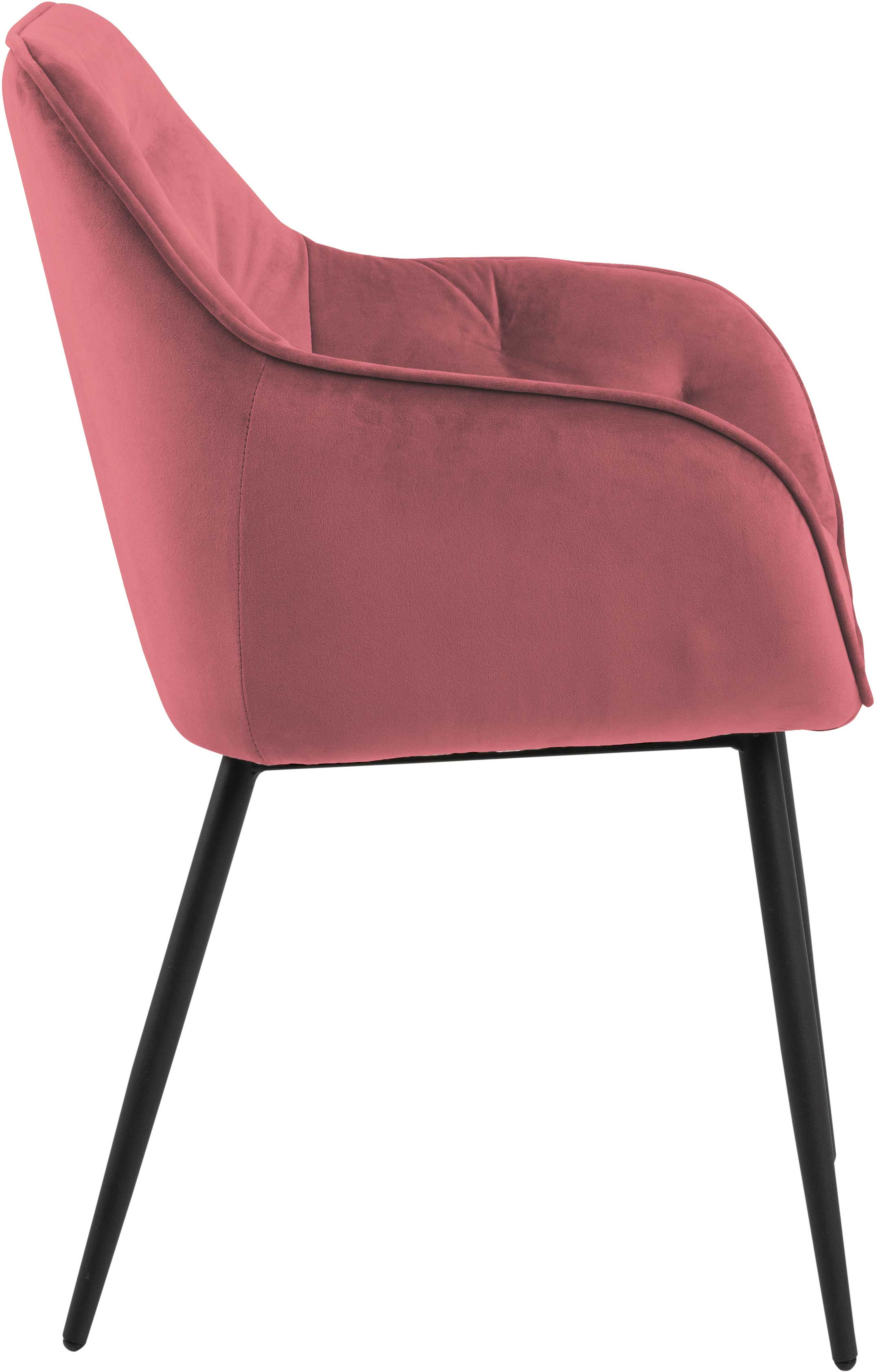 Chaise avec accoudoirs Lynn - corail/noir - Image 9