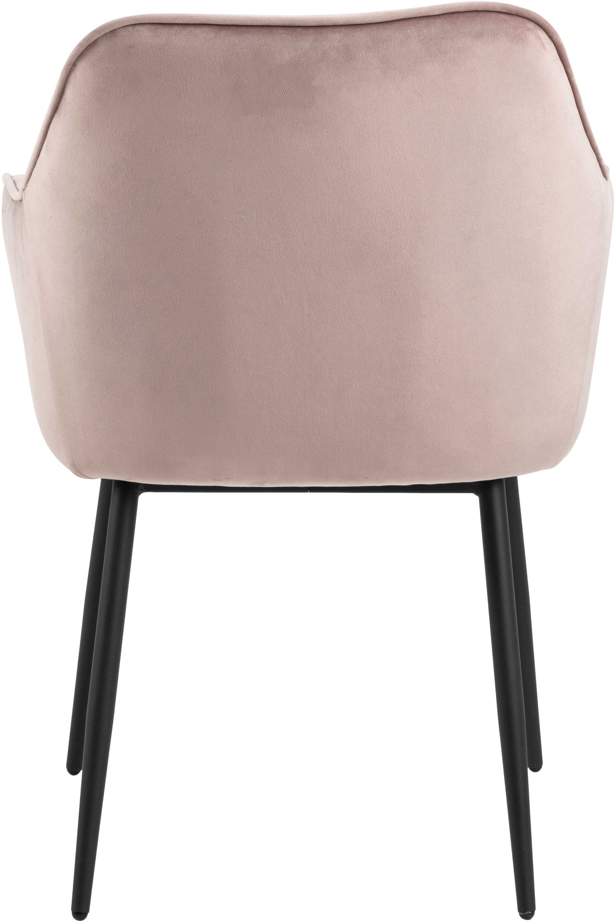 Chaise avec accoudoirs Lynn - vieux rose/noir - Image 9