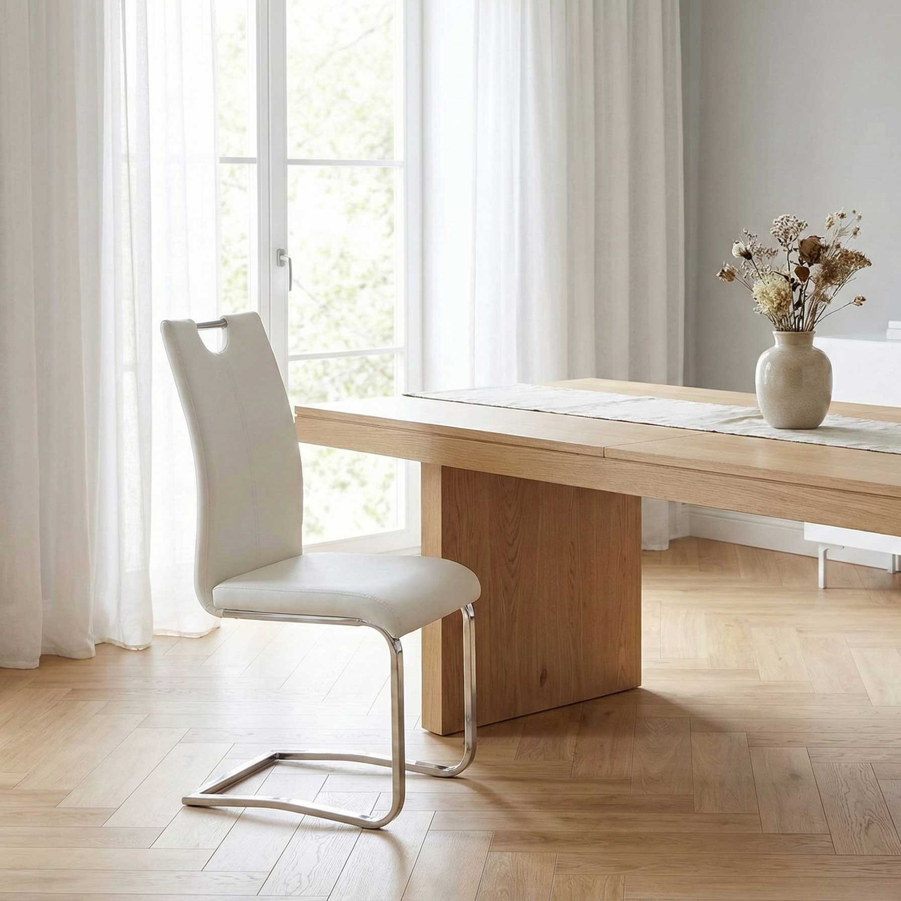 Chaise cantilever Sofia - blanc - Image 6