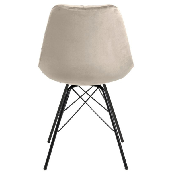 Chaise coquille Iram en velours - sable - Image 3