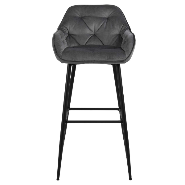 Chaise de bar Bridget - gris/noir - Image 7