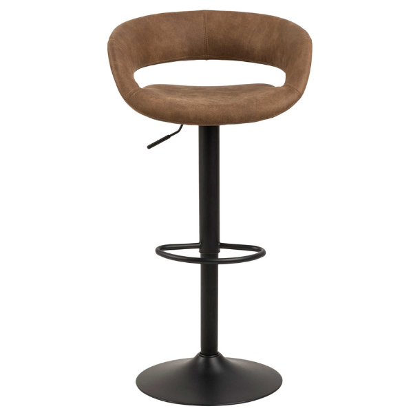 Chaise de bar Dusty - brun/noir - Image 5