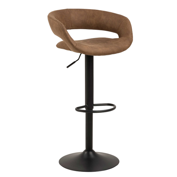 Chaise de bar Dusty - brun/noir