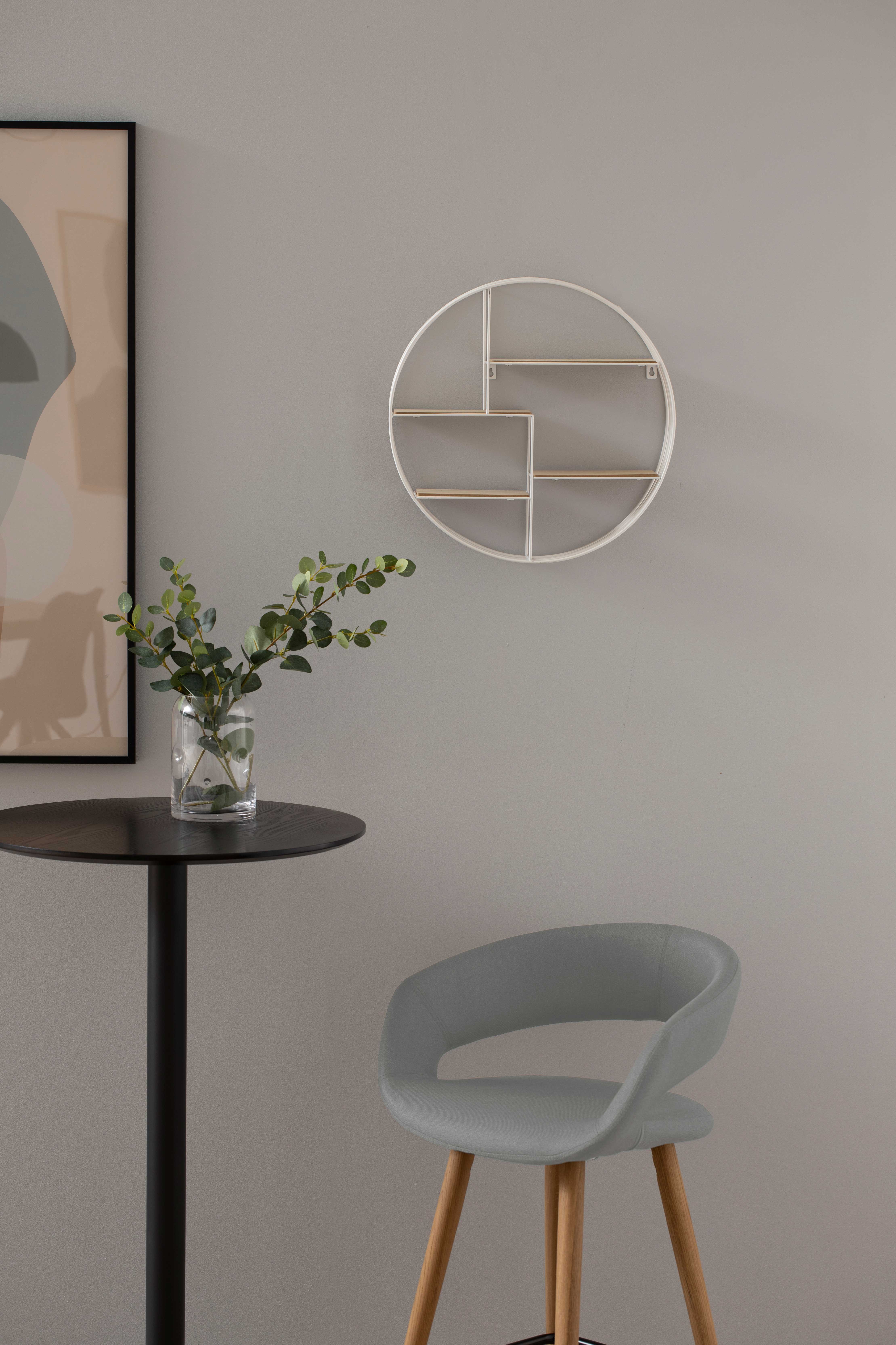 Chaise de bar Dusty - gris clair/chêne massif - Image 12