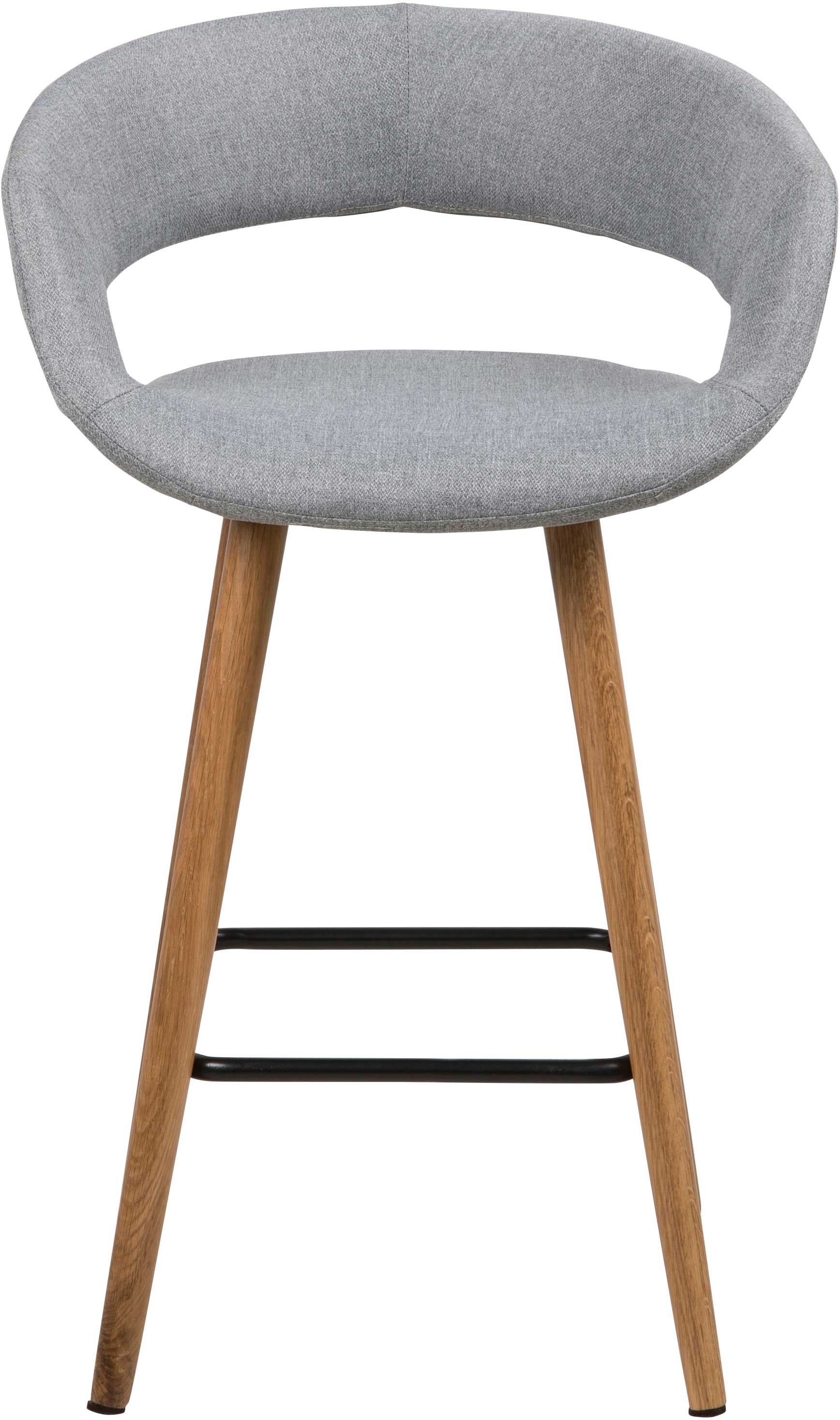 Chaise de bar Dusty - gris clair/chêne massif - Image 7