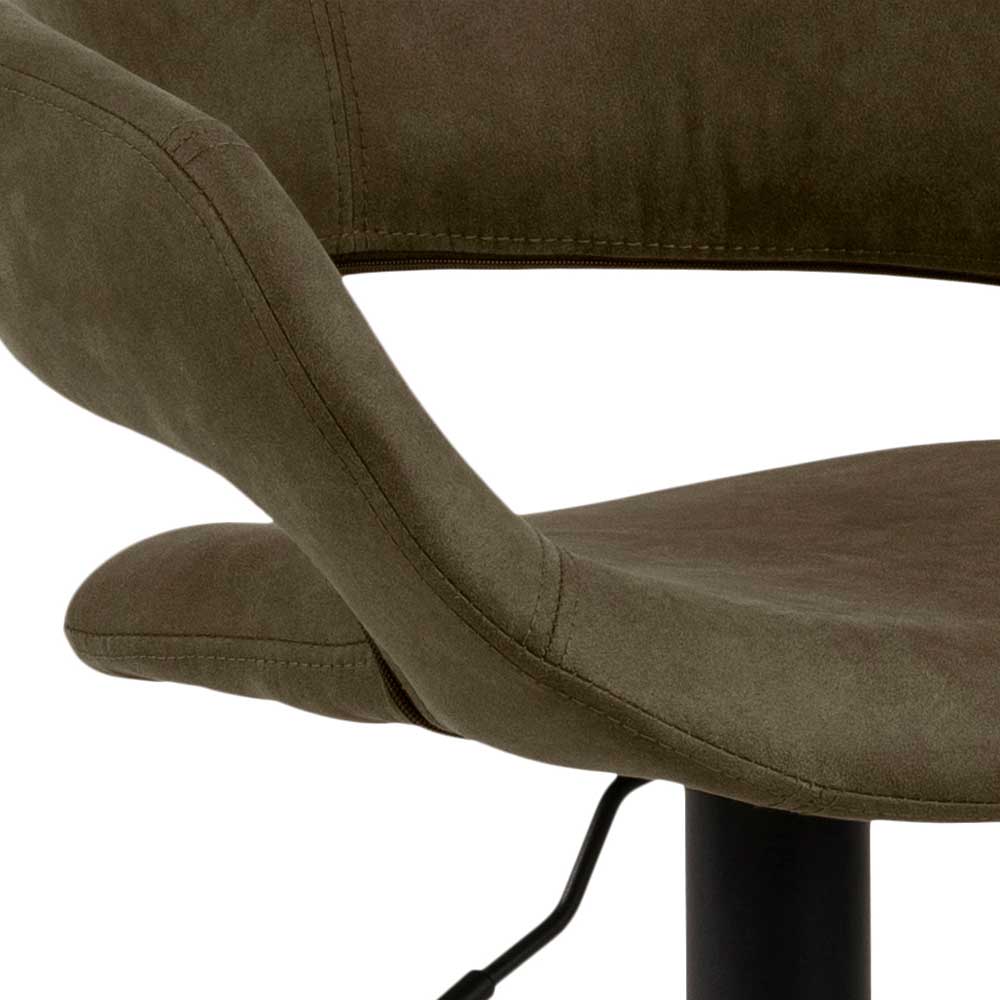 Chaise de bar Dusty - vert olive/noir - Image 6