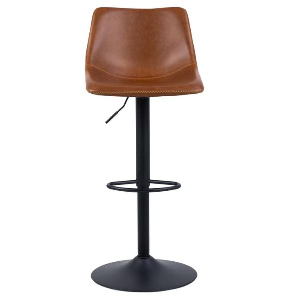 Chaise de bar Origi - réglable - similicuir cognac - Image 10