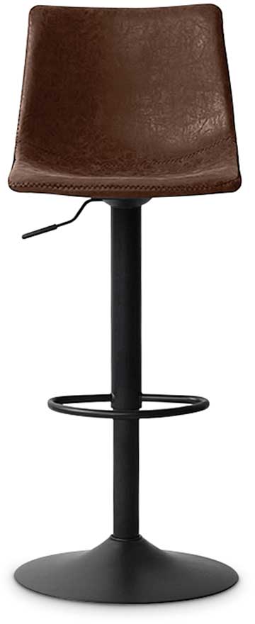 Chaise de bar réglable Fontana - brun - Image 4