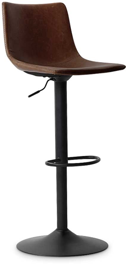 Chaise de bar réglable Fontana - brun - Image 5