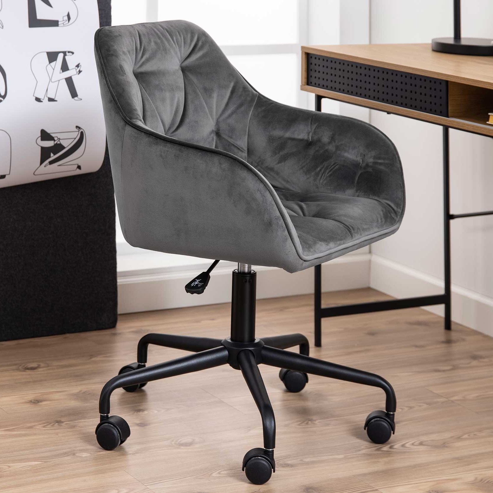 Chaise de bureau Bridget - gris
