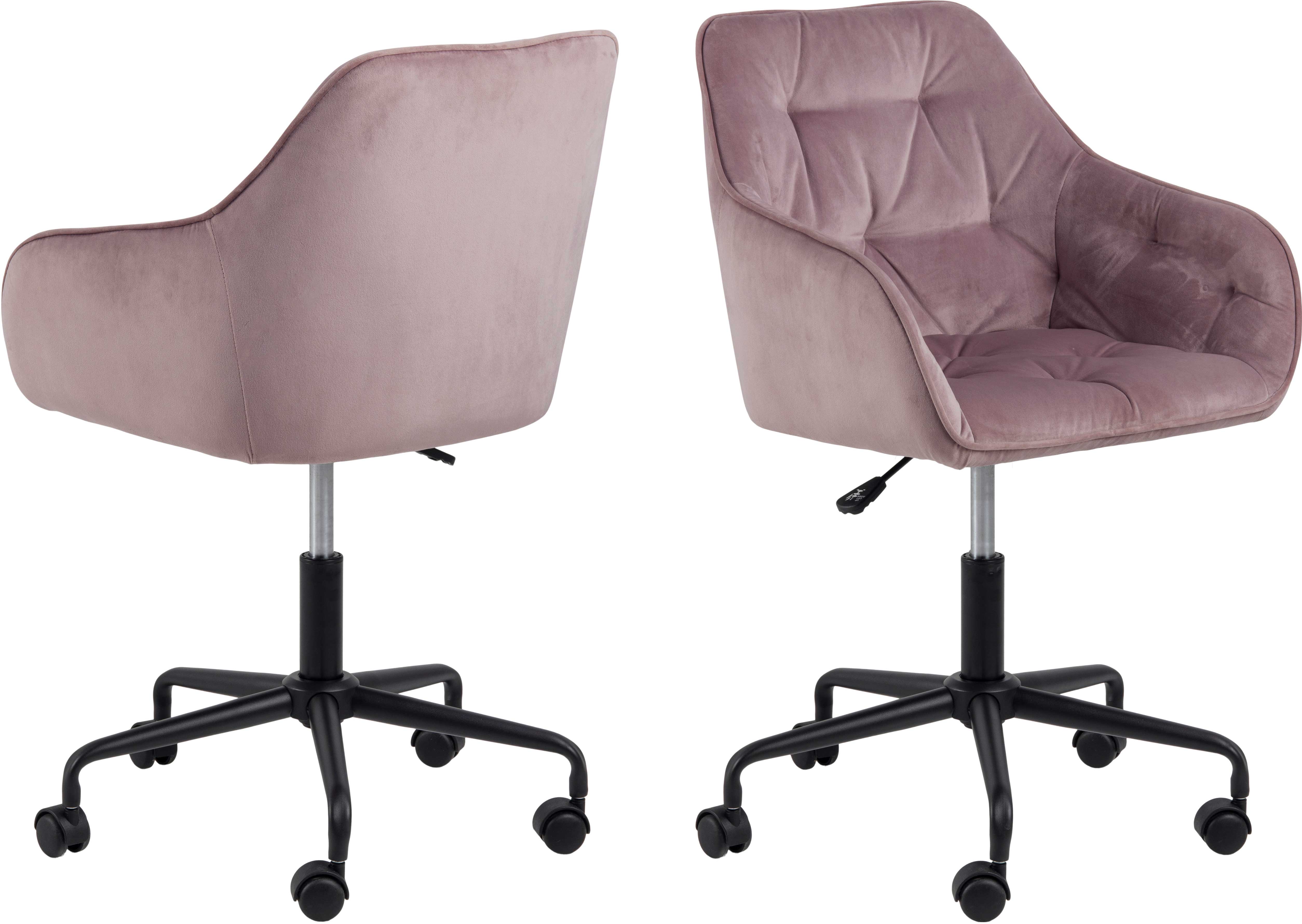 Chaise de bureau Bridget - vieux rose - Image 4