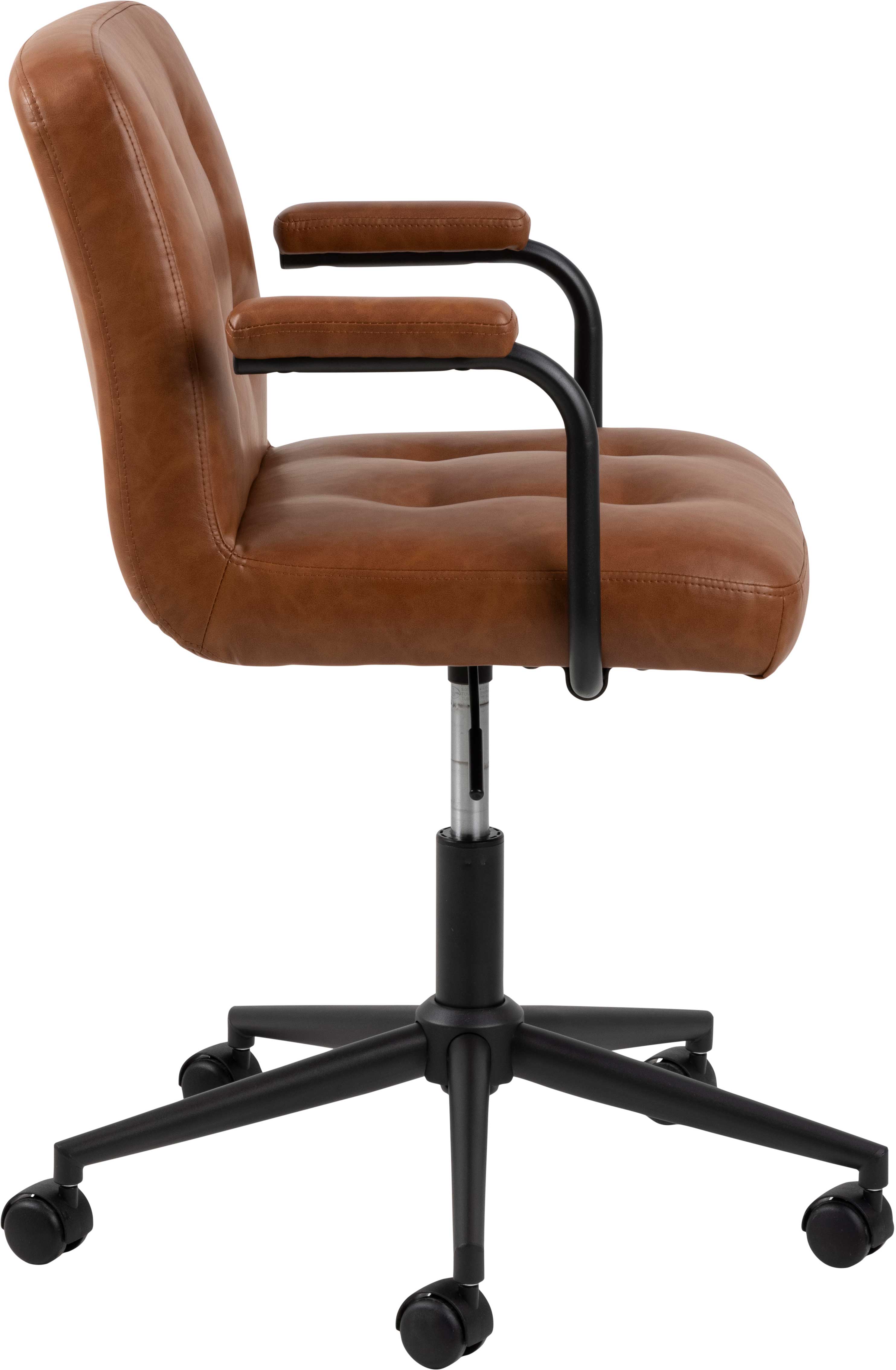 Chaise de bureau Cosmo avec roulettes - brun/noir - Image 10