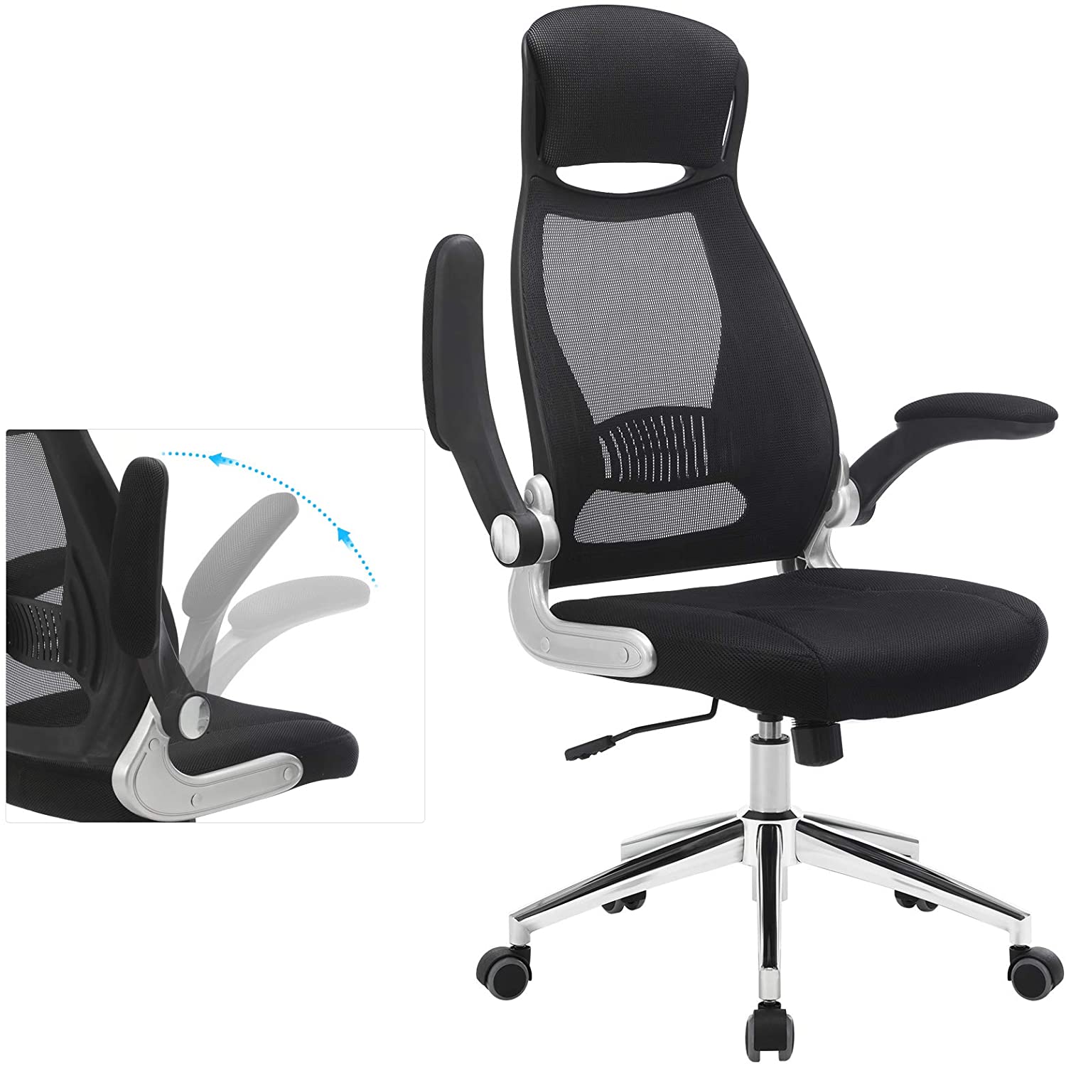 Chaise de bureau Xavi - noir - Image 5