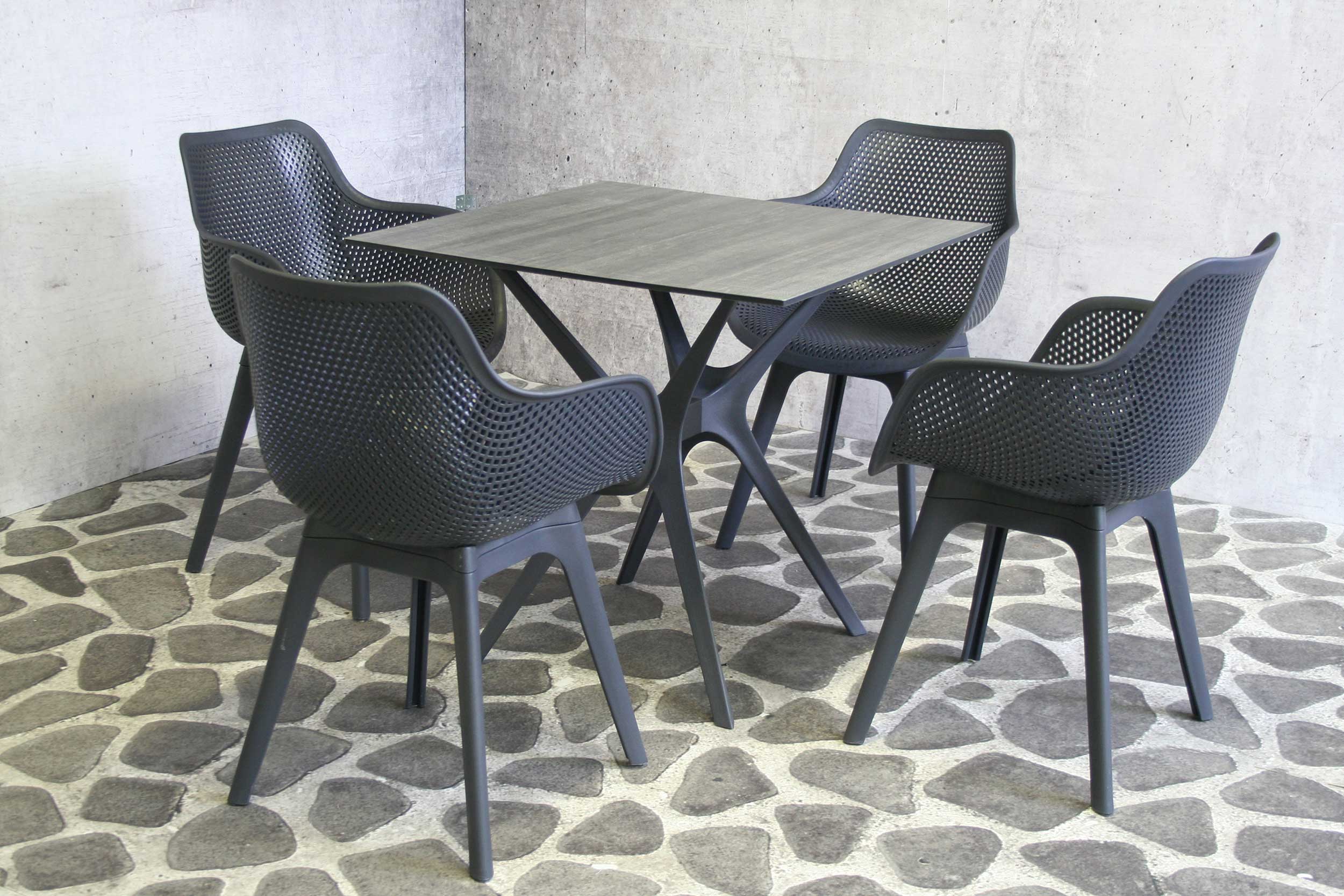 Chaise de jardin Jelle - anthracite - Image 3