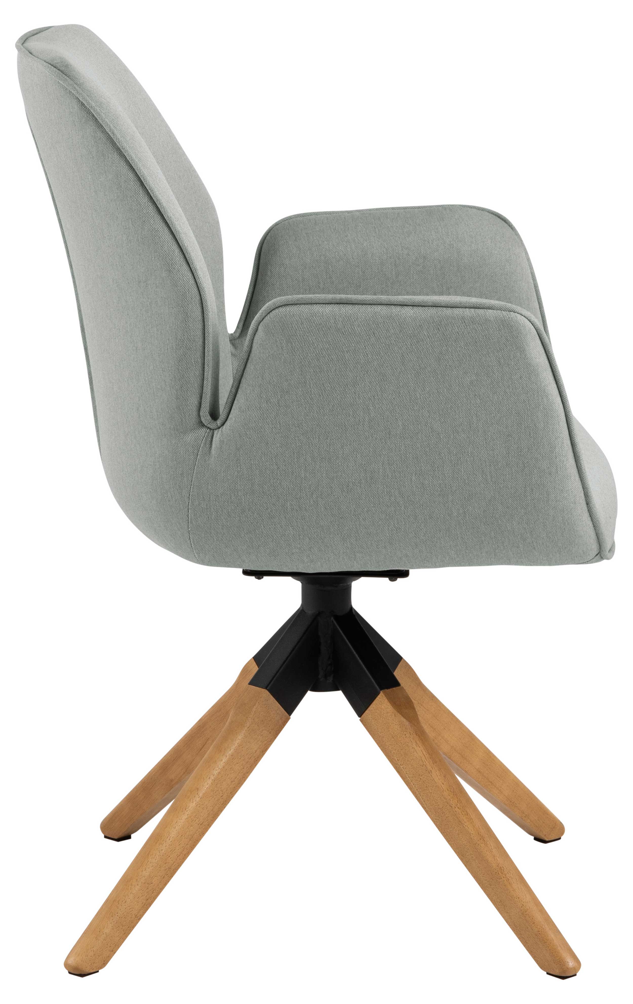 Chaise de salle à manger Aubin - pivotant - gris clair/brun - Image 7