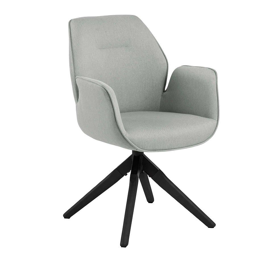 Chaise de salle à manger Aubin - pivotant - gris clair