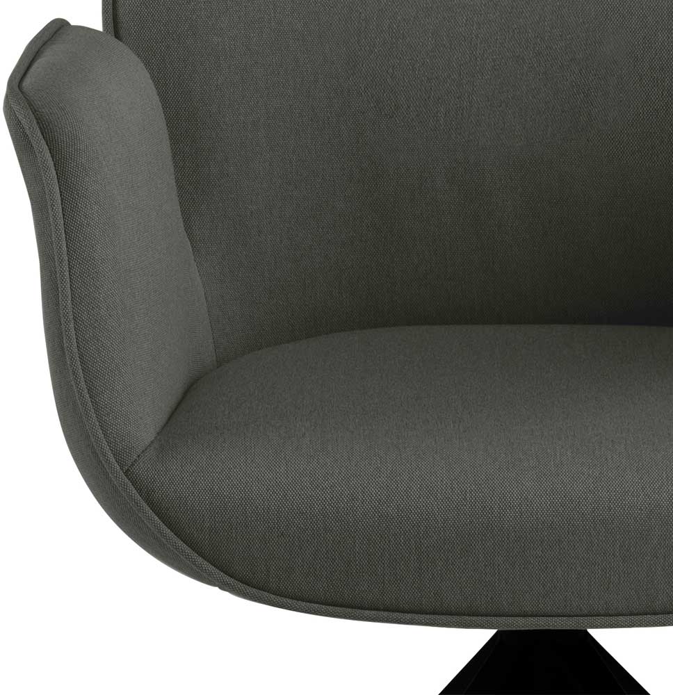Chaise de salle à manger Aubin - pivotant - gris foncé - Image 6