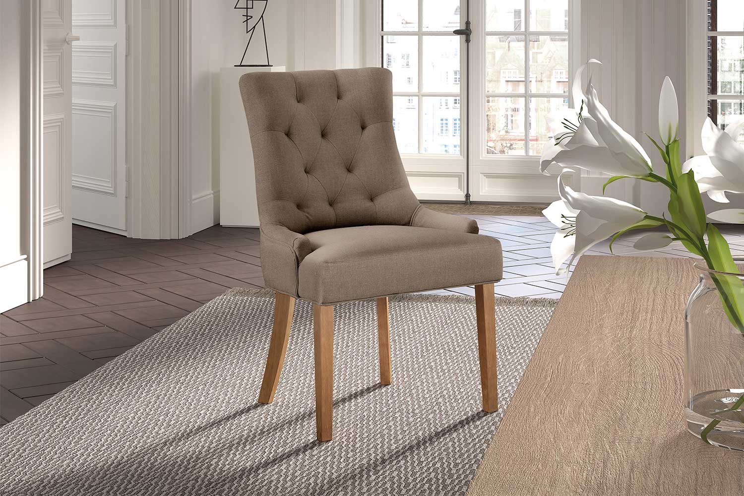 Chaise de salle à manger Fancy - taupe - Image 7