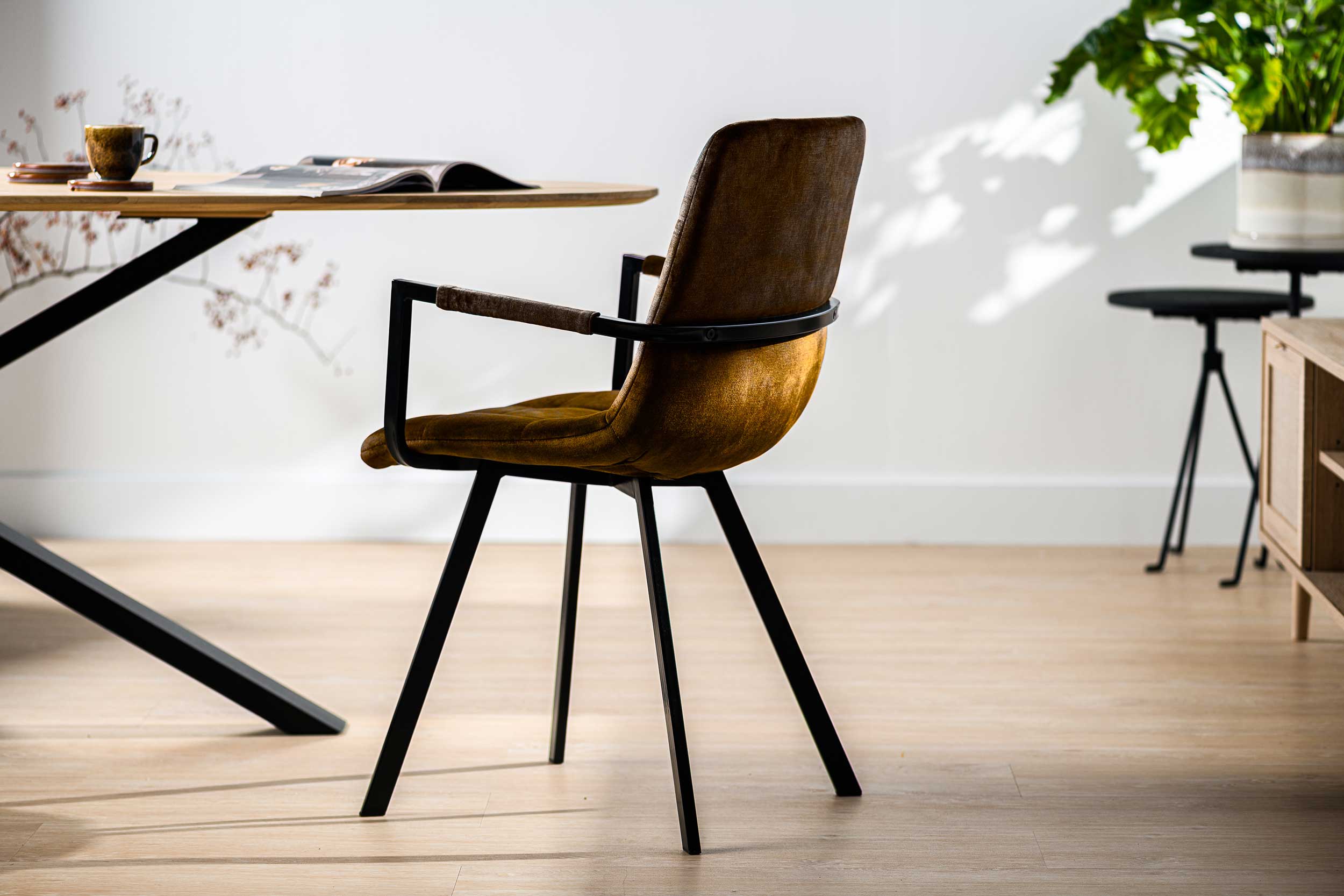 Chaise de salle à manger Kana - ochre - Image 4