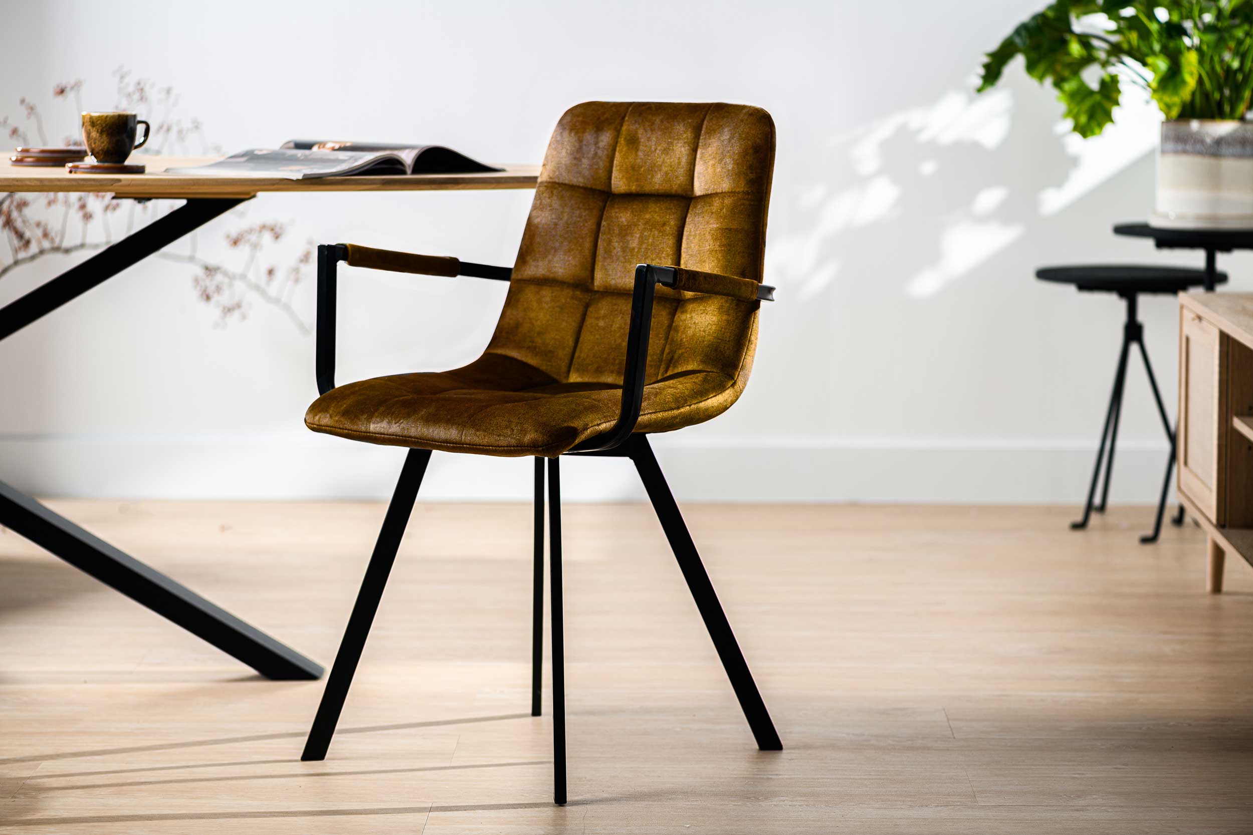 Chaise de salle à manger Kana - ochre - Image 8