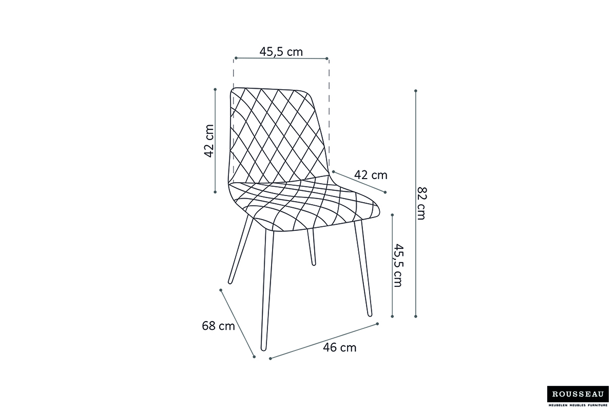 Chaise de salle à manger Maletto-gris - Image 2