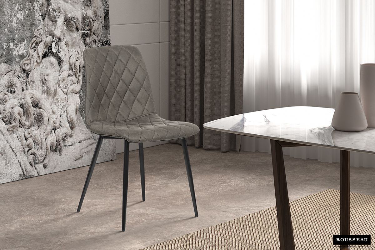 Chaise de salle à manger Maletto-gris - Image 5