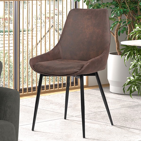 Chaise de salle à manger Mirano-brun