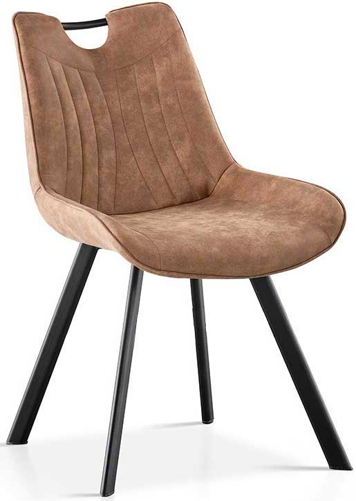 Chaise de salle à manger Paco - brun - Image 8