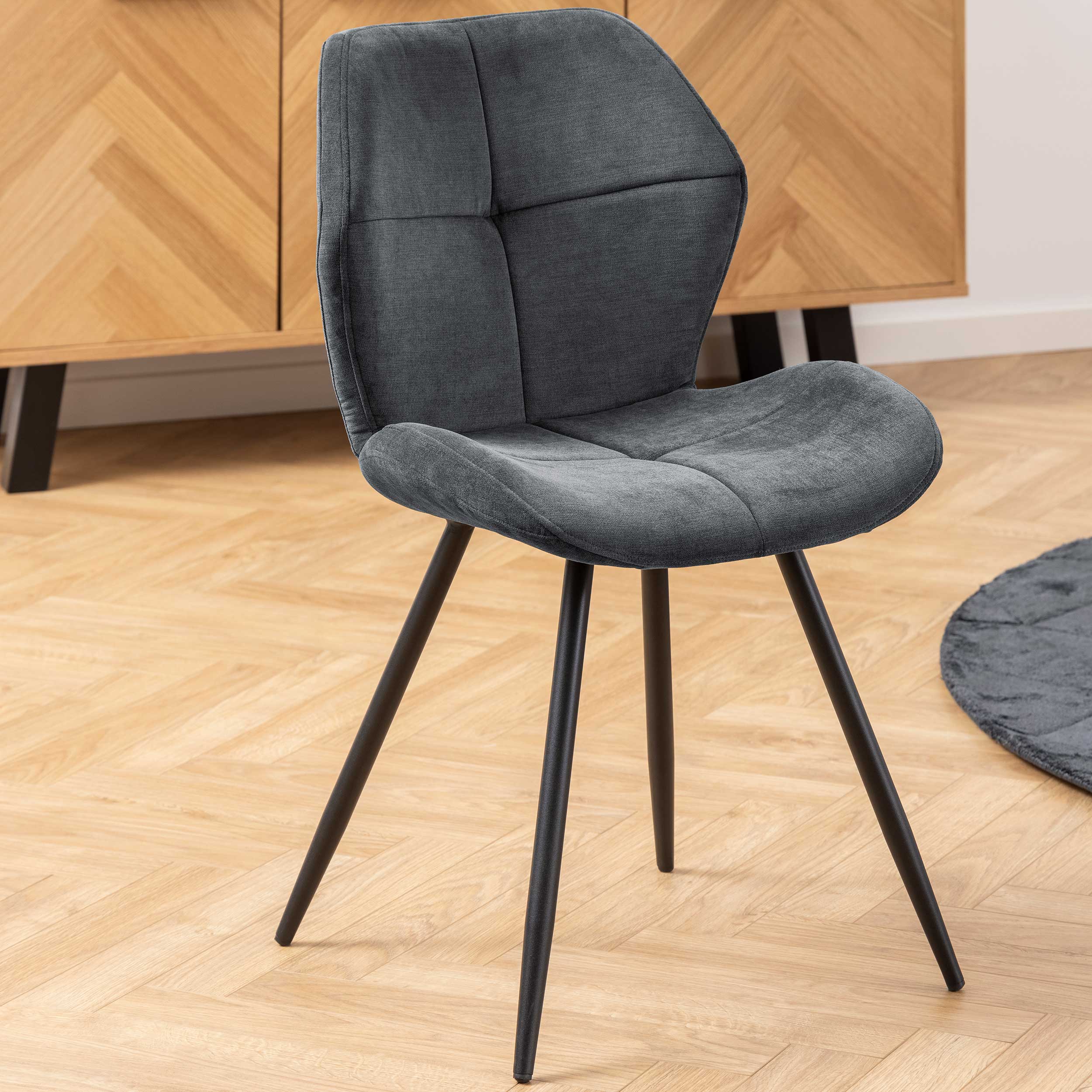 Chaise de salle à manger Petri - anthracite