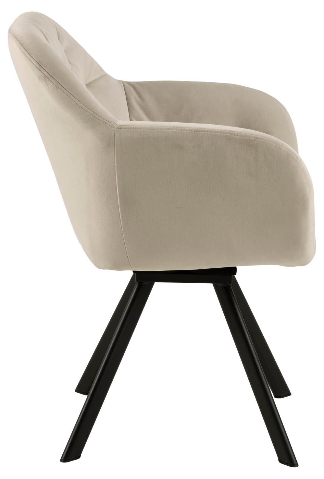 Chaise de salle à manger pivotante Levon - beige - Image 7