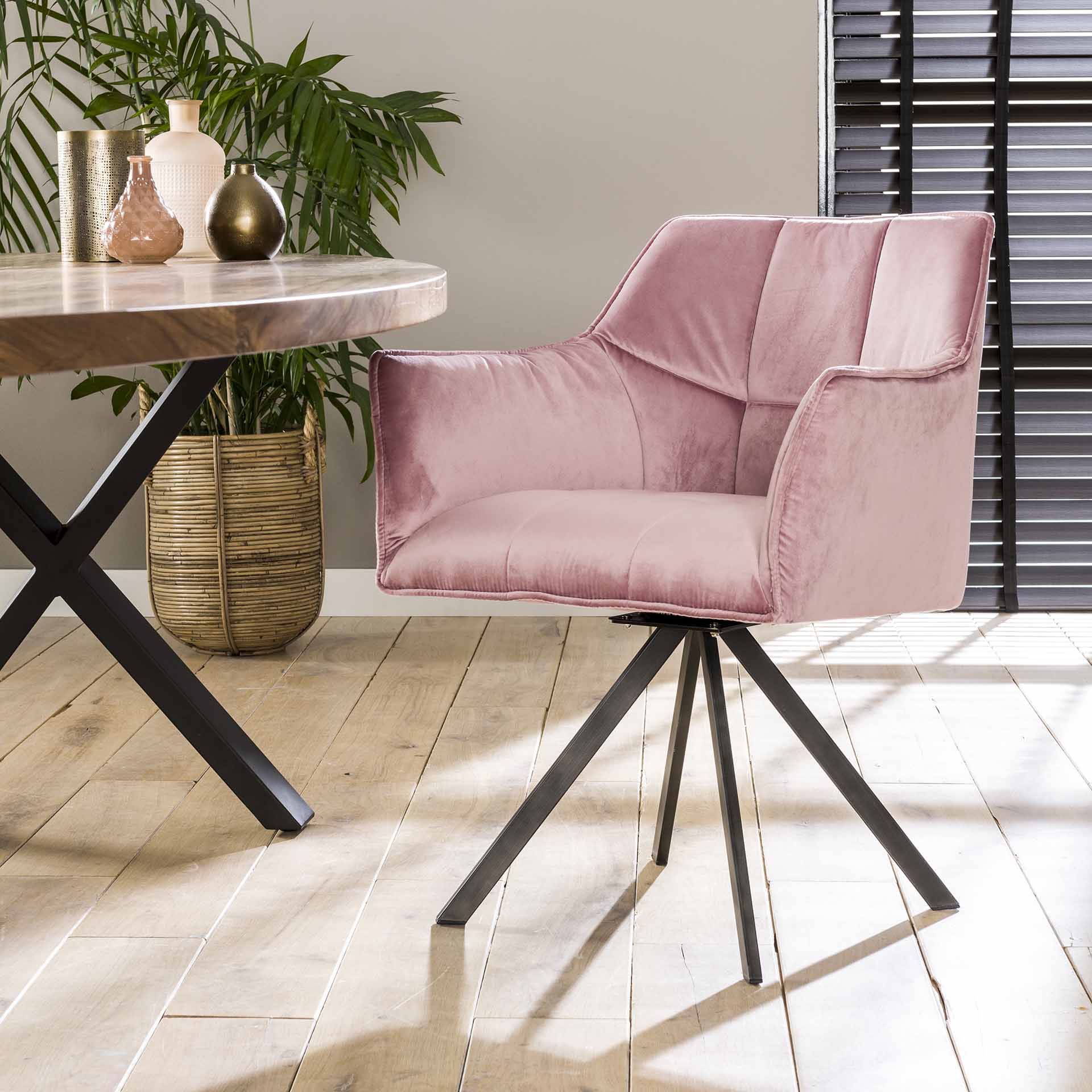Chaise de salle à manger Richi - rose