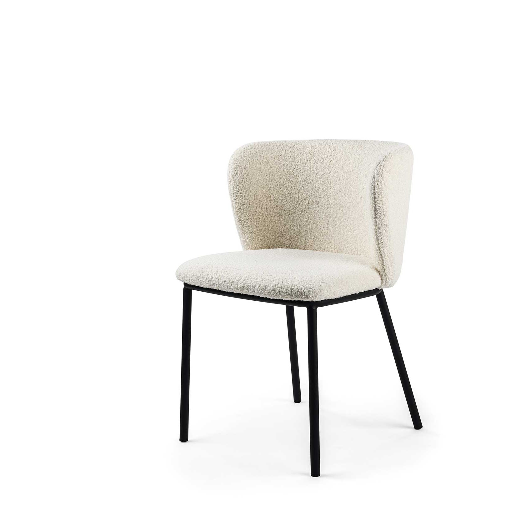 Chaise de salle à manger Sinan tissu teddy - naturel - Image 10