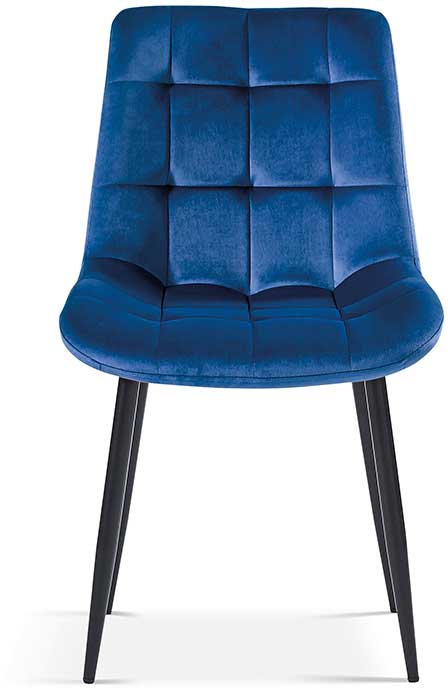 Chaise de salle à manger Tanja-velours bleu - Image 4