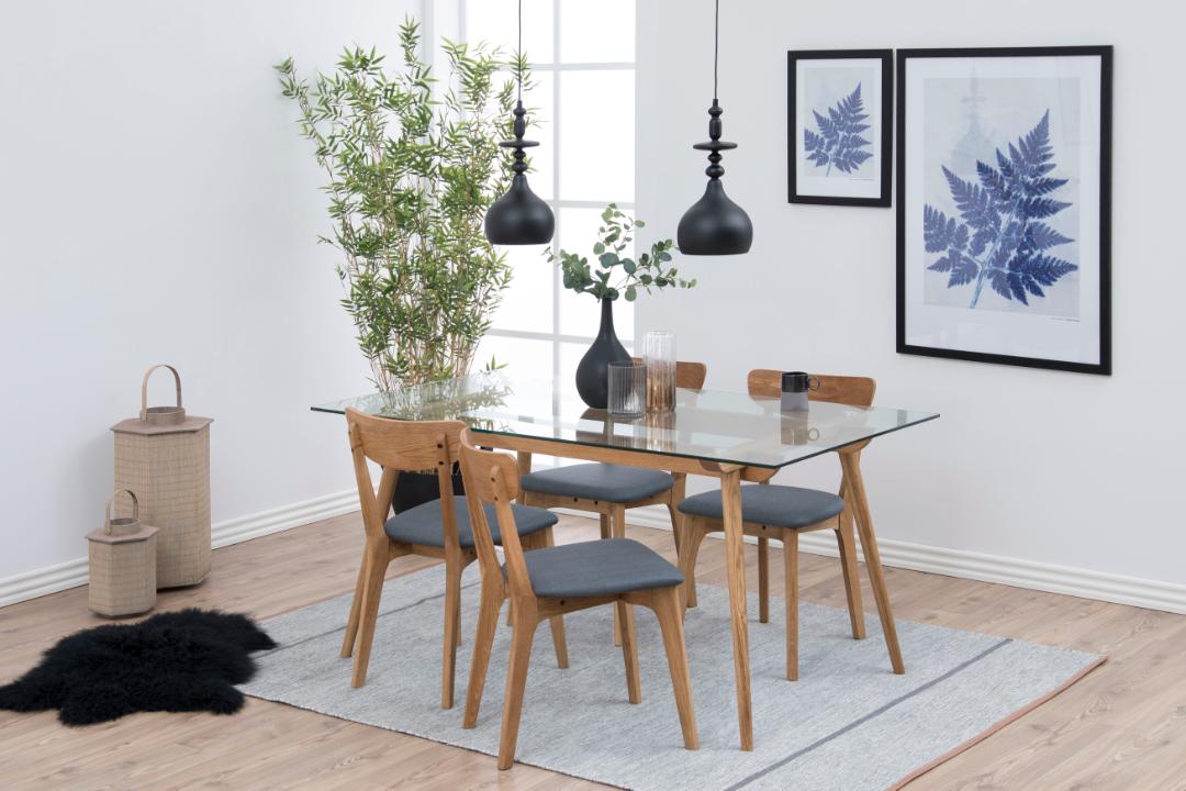 Chaise de salle à manger Tory - chêne/gris - Image 5