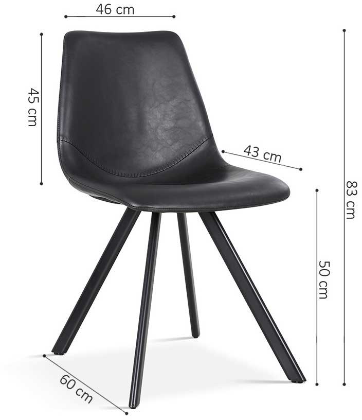 Chaise Emmy - noir - Image 2