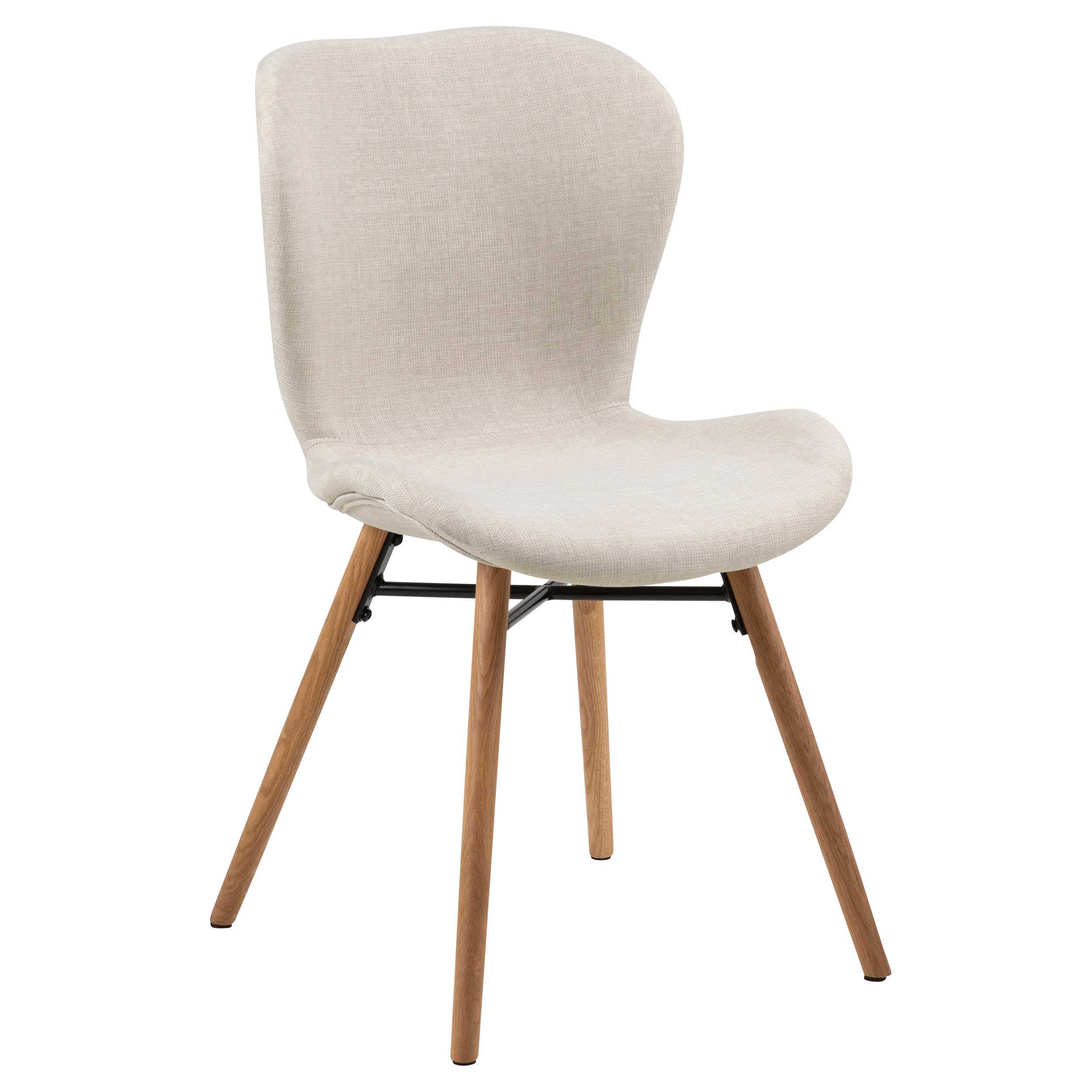 Chaise en tissu Tilda avec pieds obliques - sable/chêne - Image 11