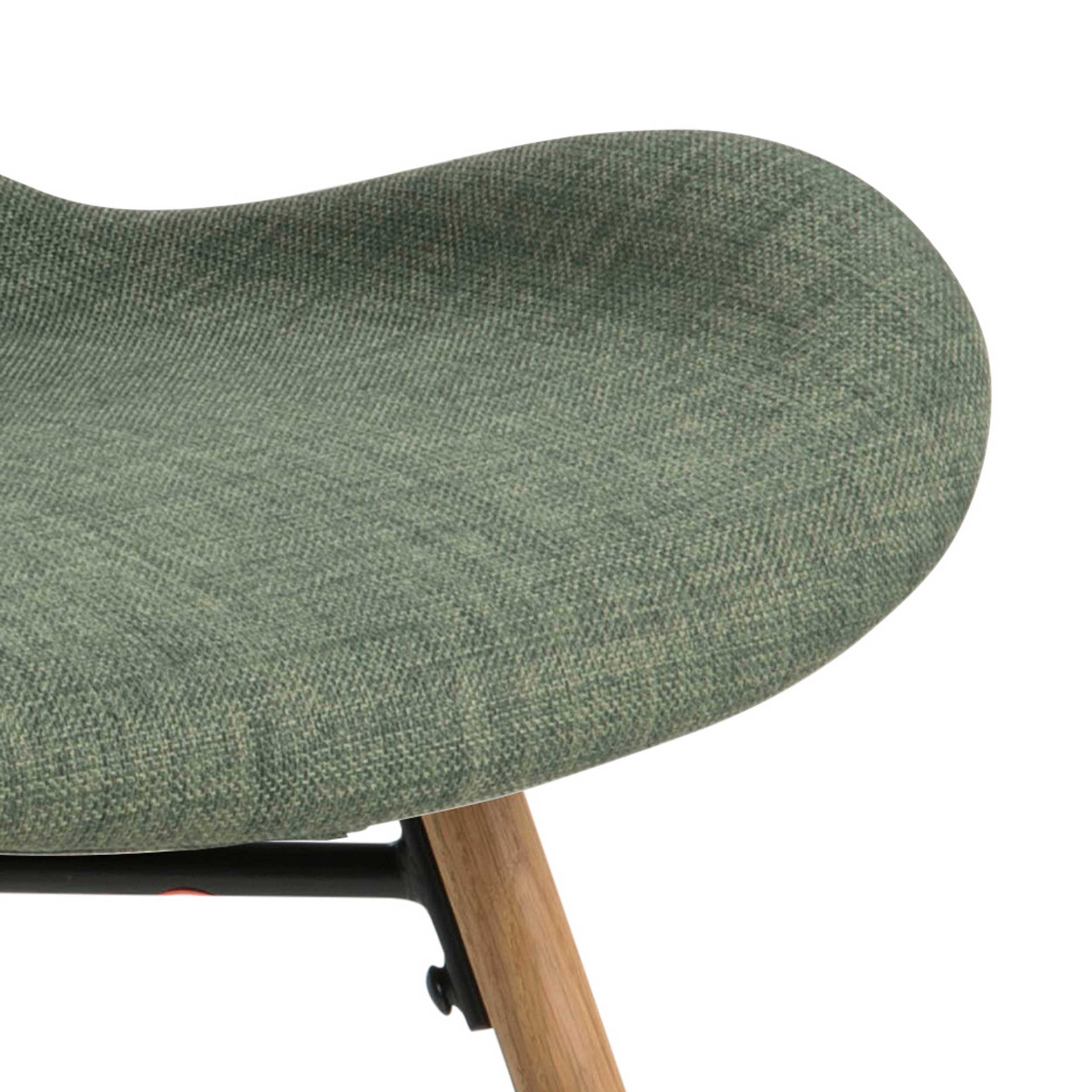 Chaise en tissu Tilda avec pieds obliques - vert/chêne - Image 6