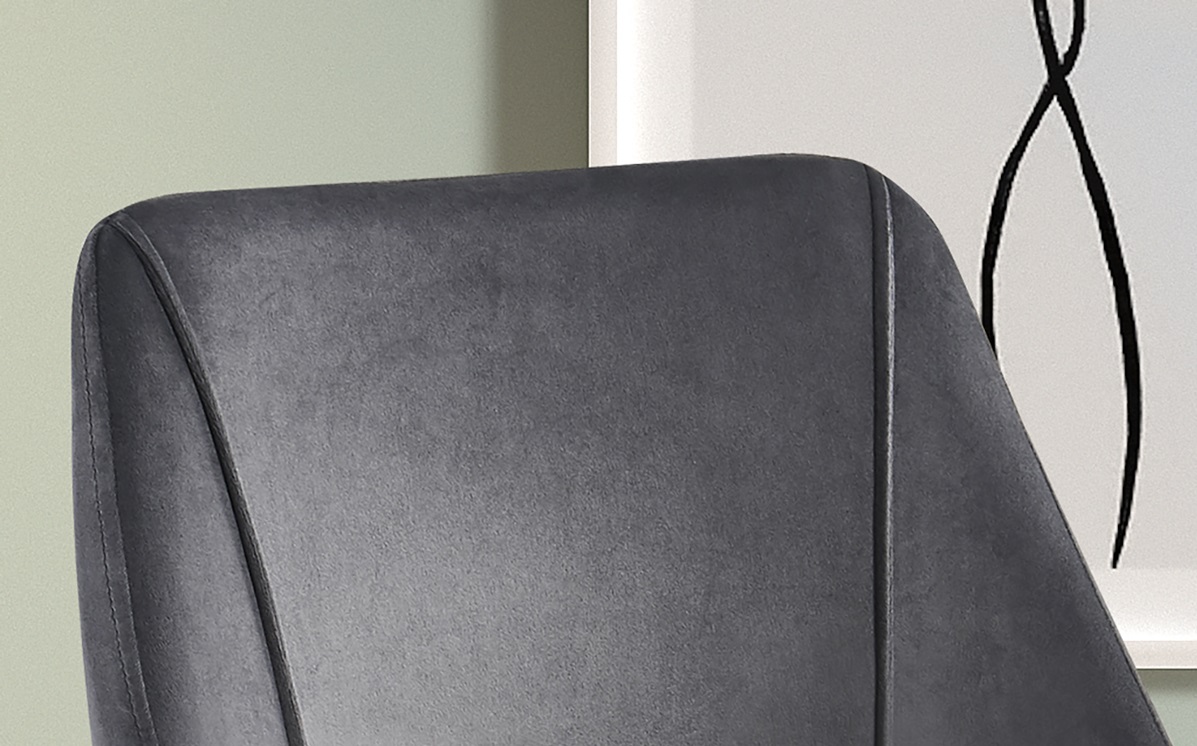 Chaise Maria velours - gris/noir - Image 5