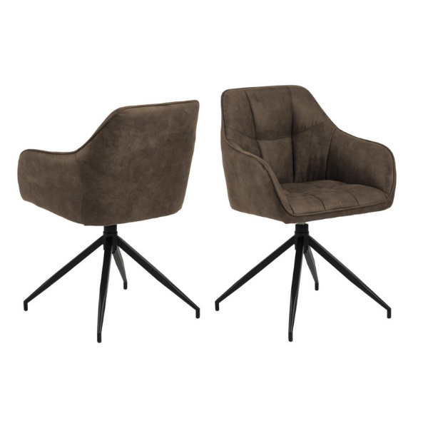 Chaise pivotante Birgen - brun clair - Image 9